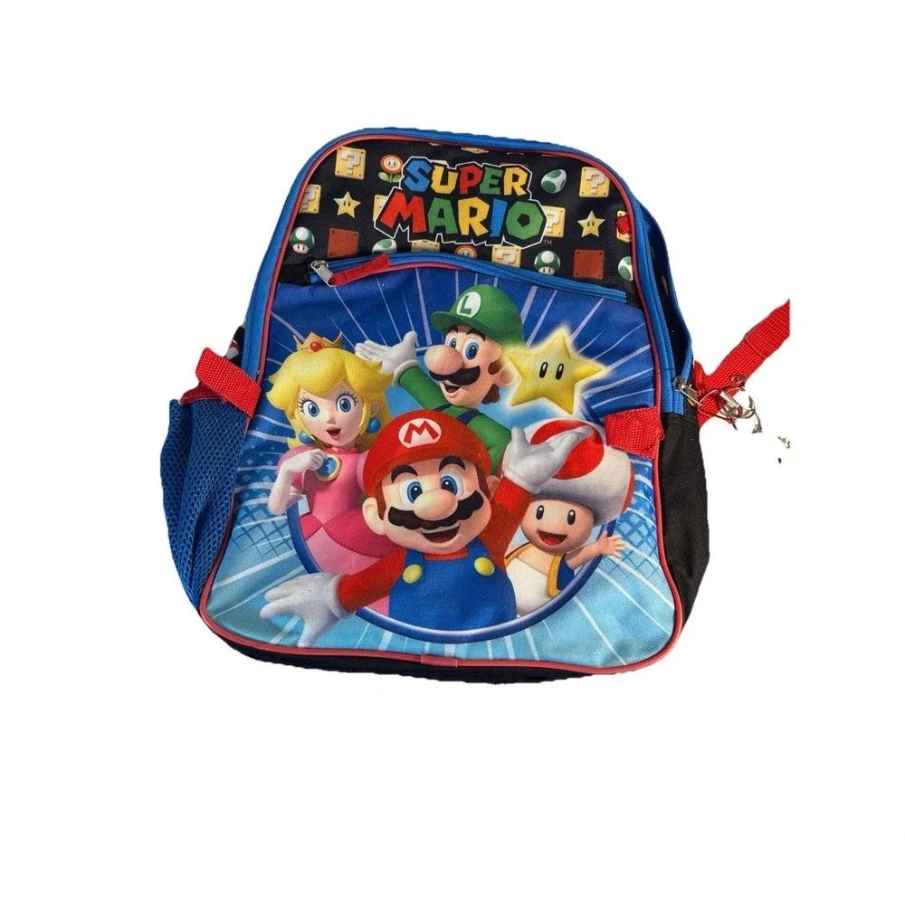 Super Mario Backpack Book Bag Computer Bag Mario Luigi Multicolor